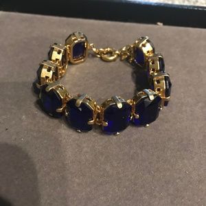 J.Crew Emerald-Cut Deep Sapphire Bracelet